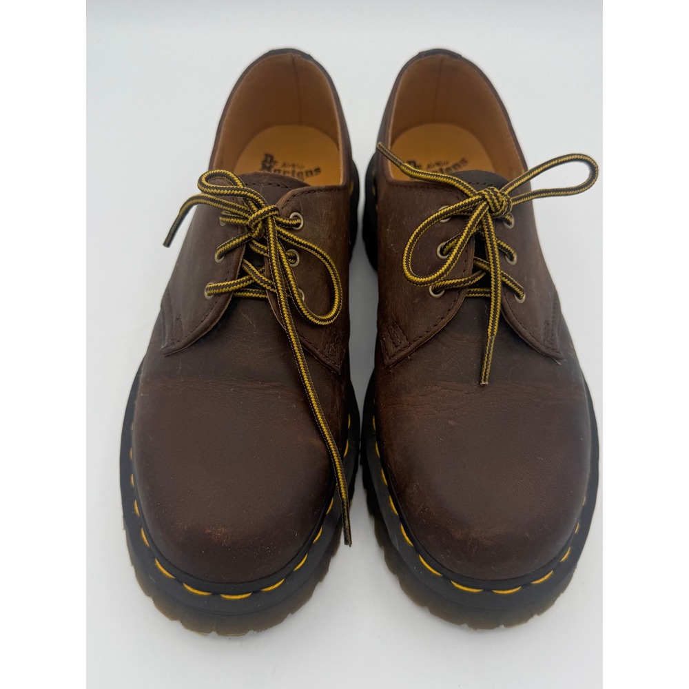 Dr. Martens 1461 Bex Crazy Horse Leather Platform Shoes Brown Mens 7 Womens 8